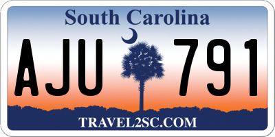 SC license plate AJU791
