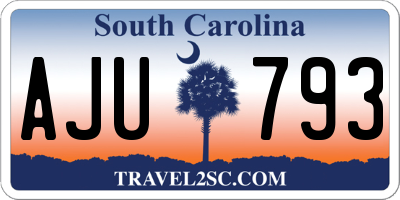 SC license plate AJU793