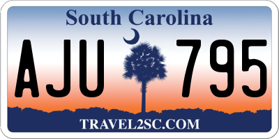 SC license plate AJU795