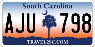 SC license plate AJU798