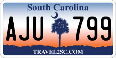 SC license plate AJU799