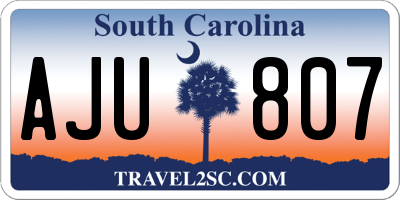 SC license plate AJU807