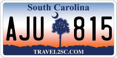 SC license plate AJU815