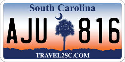 SC license plate AJU816