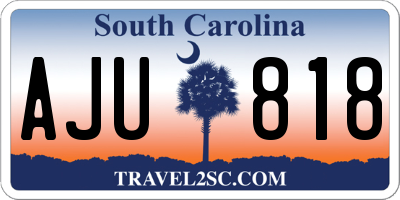SC license plate AJU818