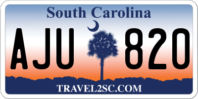 SC license plate AJU820