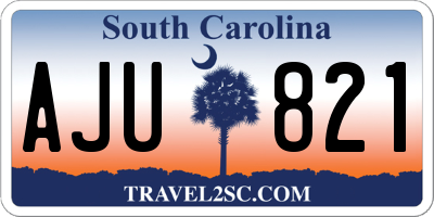 SC license plate AJU821