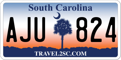 SC license plate AJU824