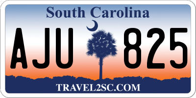 SC license plate AJU825