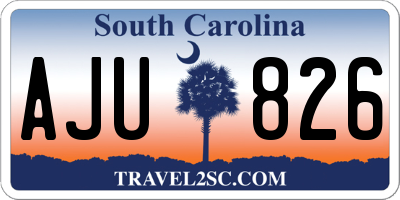 SC license plate AJU826
