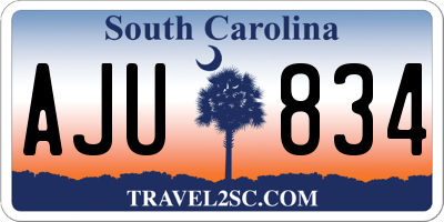 SC license plate AJU834