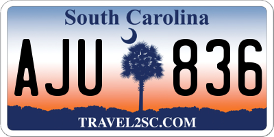 SC license plate AJU836