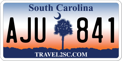 SC license plate AJU841