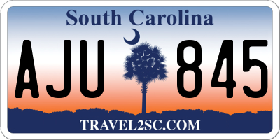 SC license plate AJU845