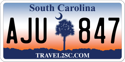 SC license plate AJU847