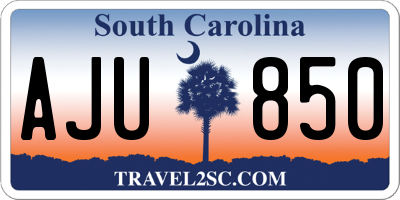 SC license plate AJU850