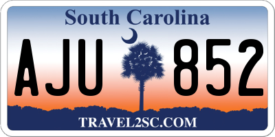SC license plate AJU852