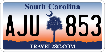 SC license plate AJU853