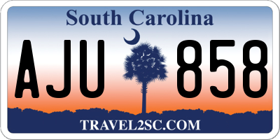 SC license plate AJU858