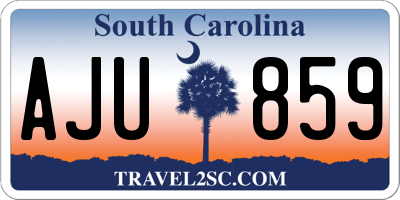 SC license plate AJU859