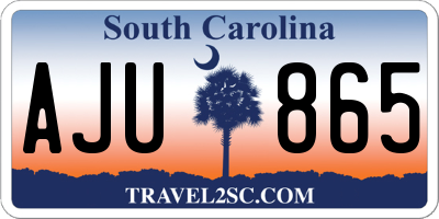 SC license plate AJU865