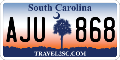 SC license plate AJU868