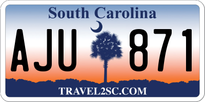 SC license plate AJU871