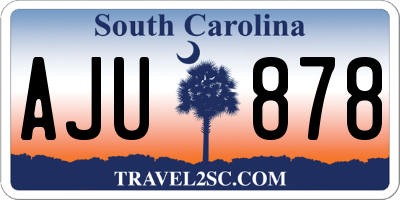 SC license plate AJU878