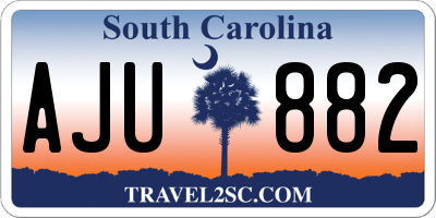 SC license plate AJU882