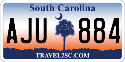 SC license plate AJU884