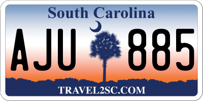 SC license plate AJU885