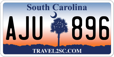 SC license plate AJU896