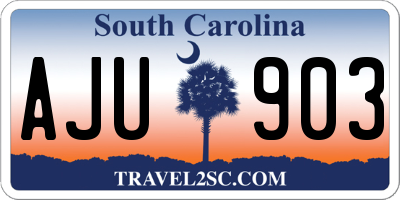 SC license plate AJU903