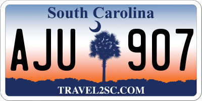 SC license plate AJU907