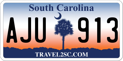 SC license plate AJU913