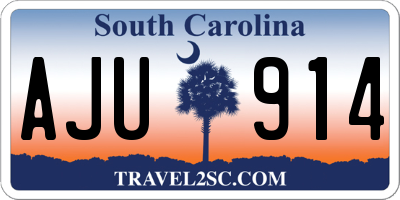 SC license plate AJU914