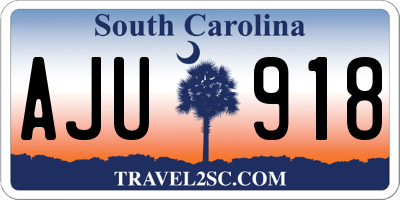 SC license plate AJU918