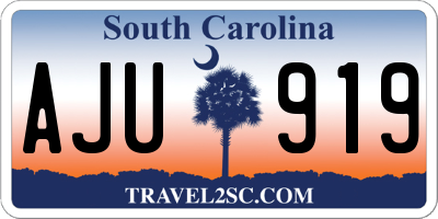 SC license plate AJU919