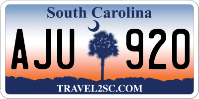 SC license plate AJU920
