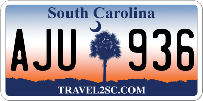 SC license plate AJU936