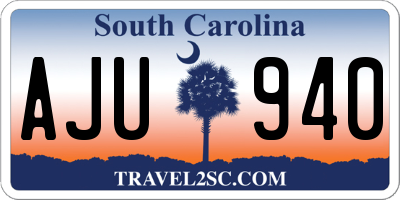 SC license plate AJU940
