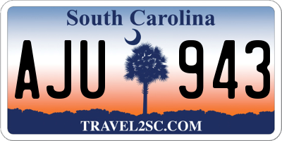 SC license plate AJU943