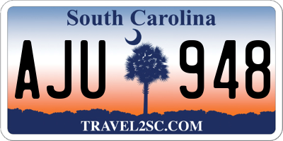 SC license plate AJU948