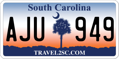 SC license plate AJU949