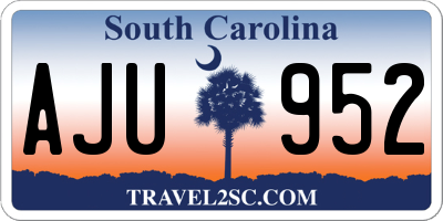 SC license plate AJU952