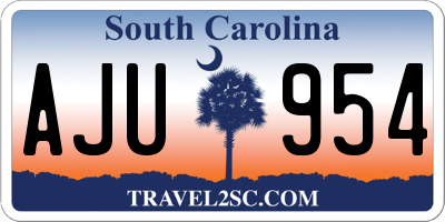 SC license plate AJU954
