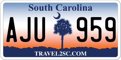 SC license plate AJU959