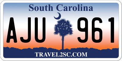 SC license plate AJU961