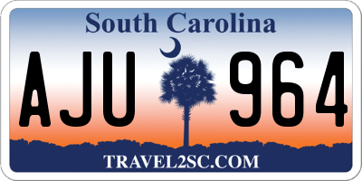 SC license plate AJU964