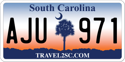 SC license plate AJU971
